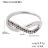 A053-Steel-Colored Mixed Color Zirconium Ring