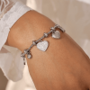 E560-Steel Heart Bracelet