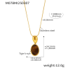 M078-Gold Tiger Eye Lariat Necklace 100cm