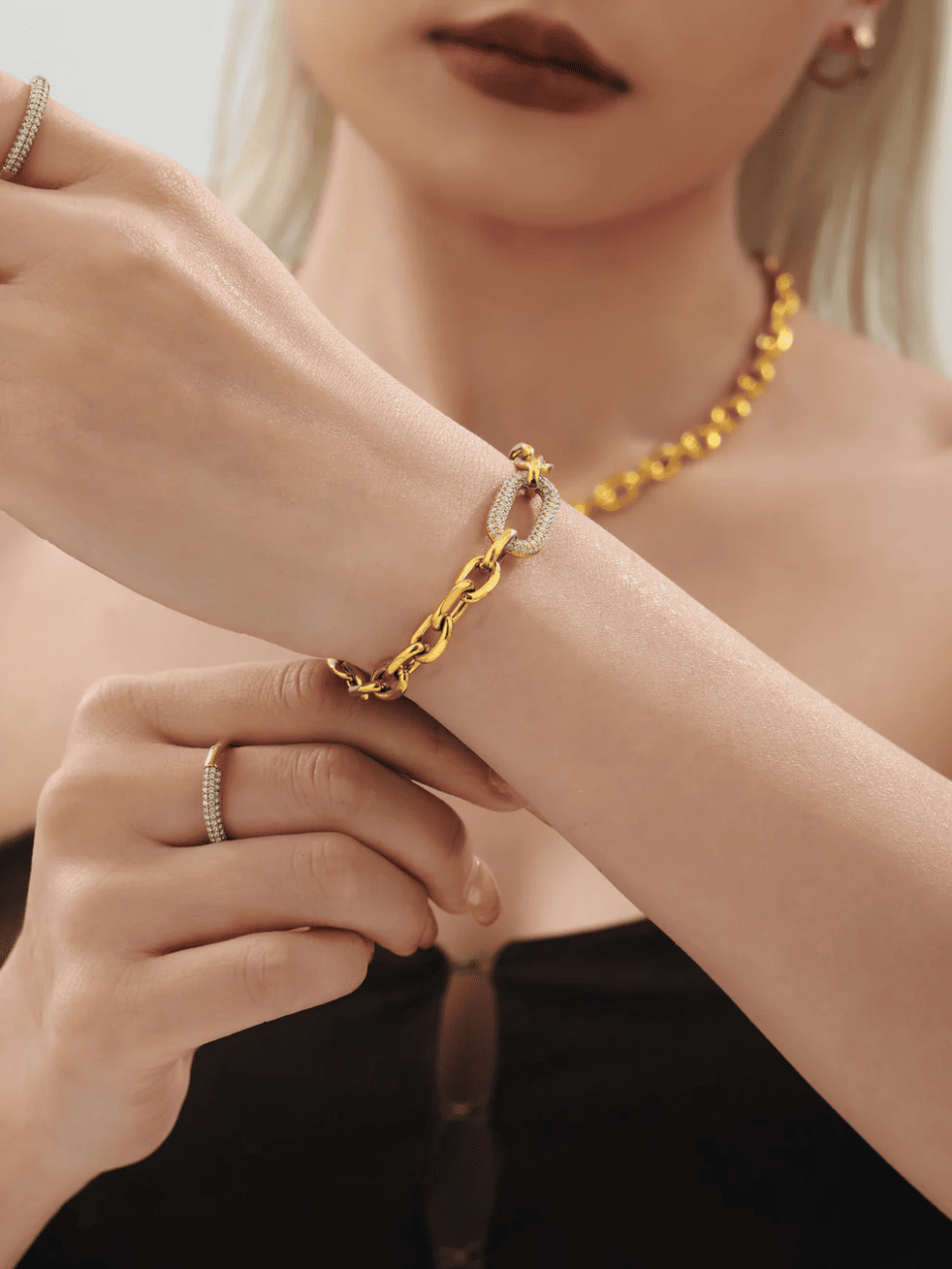 Prism Verse Bracelet Worn on Wrist - Unisex Titanium Steel Cuff