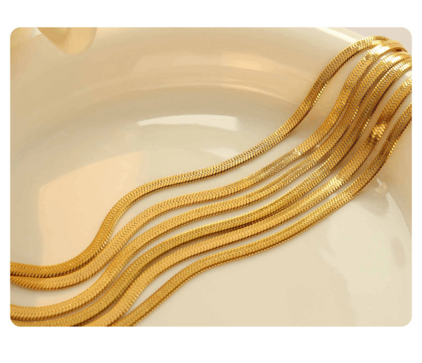 Get to know the fine details of our Titanium Steel Snake Chain Blade Set. The premium titanium steel ensures long-lasting wear, while the distinctive design elements make it a standout piece in any jewelry collection.