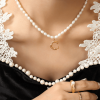 P1238-C Letter Gold Necklace-36+7cm