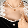 P1238-D Letter Gold Necklace-36+7cm