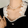 P1238-F Letter Gold Necklace-36+7cm