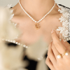 P1238-G Letter Gold Necklace-36+7cm
