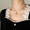 P1238-M Letter Gold Necklace-36+7cm