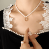 P1238-O Letter Gold Necklace-36+7cm