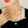 P1238-R Letter Gold Necklace-36+7cm