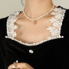 P1238-S Letter Gold Necklace-36+7cm