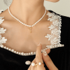 P1238-T Letter Gold Necklace-36+7cm