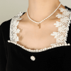 P1238-Y Letter Gold Necklace-36+7cm