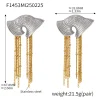 F1453-Two-Tone Steel Earrings