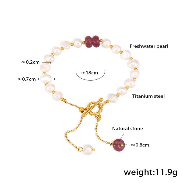 Details of Freshwater Pearl Grape Purple Bracelet from Victorian Bloom Collection