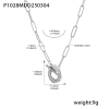 P1028-Steel OT Clasp Necklace 45cm