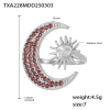 TXA228-Steel Pink Zirconia Ring-Size 7