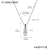 P516-Steel Zircon Necklace 40+5cm
