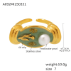A092-Gold Freshwater Pearl Ring