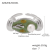 A092-Steel Freshwater Pearl Ring
