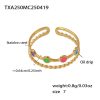 TXA250-Gold Evil Eye Ring-Size 7