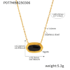 P077-Black Onyx Pendant Necklace 40+5cm