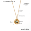 P2045-Gold Black Eye Necklace 40+5cm