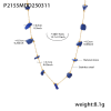P2155-Blue Natural Stone Necklace 40+7cm