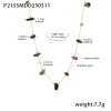 P2155-Multi-Color Natural Stone Necklace 40+7cm