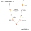 P2155-Light Pink Natural Stone Necklace 40+7cm
