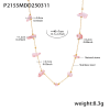P2155-Pink Natural Stone Necklace 40+7cm
