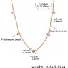 P1313 Grey Layering Pearl Necklace - Stainless Steel 42+5cm