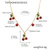 TXP242-Multi-Component Glass Stone Necklace+5cm