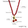 TXP242-Natural Stone Beaded Necklace 40+5cm