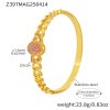 Z397 Gold Pink Cubic Zirconia Bangle