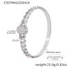Z397 Silver White Cubic Zirconia Bangle