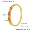 Z398‑Gold Pink Zirconia Bangle