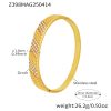 Z398‑Gold White Zirconia Bangle