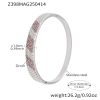 Z398‑Silver Pink Zirconia Bangle