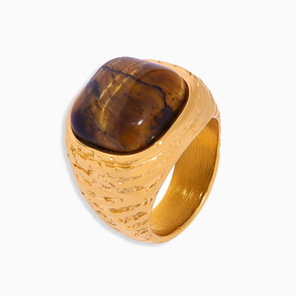 A620-Gold Tiger Eye Ring