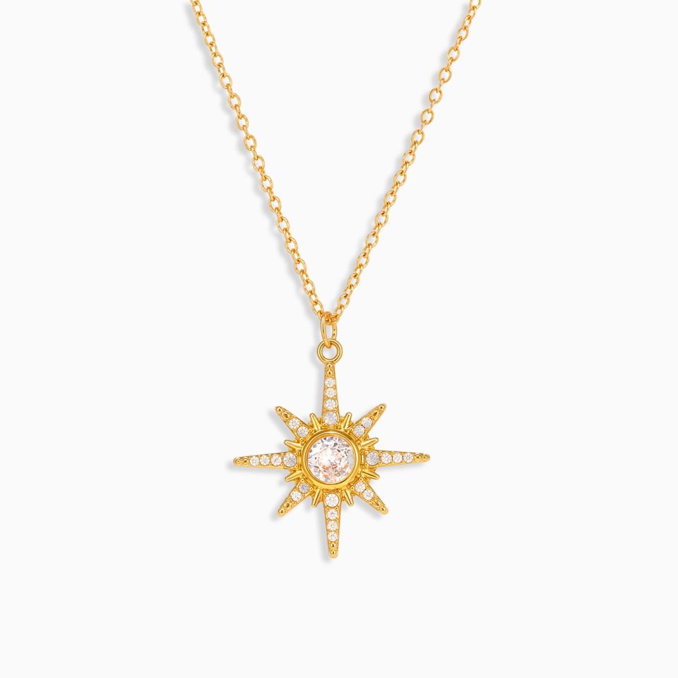 Main Picture For Eight-Pointed Star Jewelry Necklace With Zircon