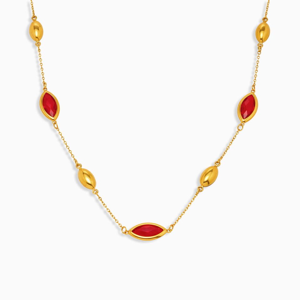 Gold glass necklace txp280