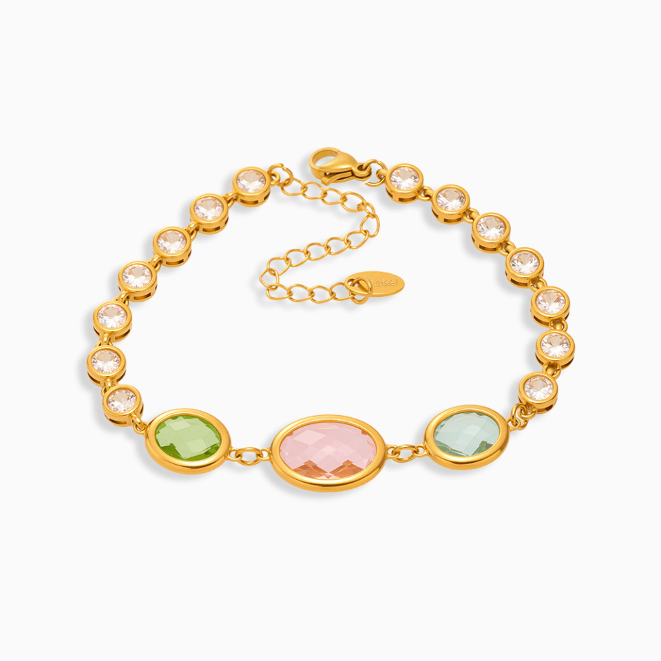 Main Picture For Luminous Oval Cut Sea Glass Bracelet