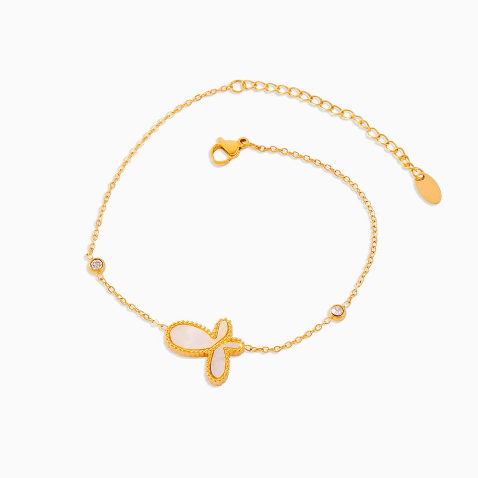 gold butterfly bracelet TXE046