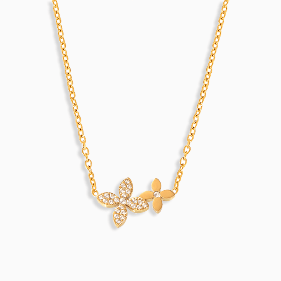 TXP166-Gold zircon necklace