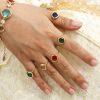 Sea Glass Ring – Elegant Stainless Steel Rings
