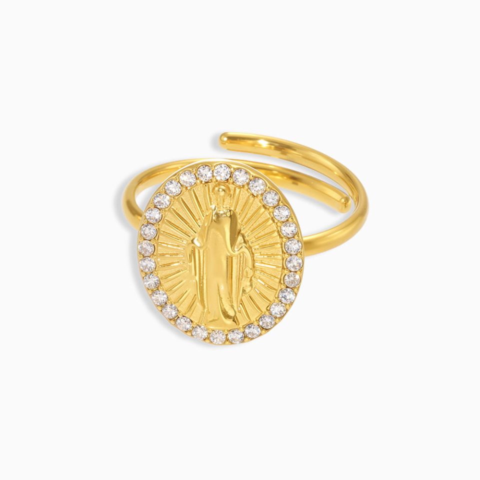 Gold 5A Zirconia Ring-TXA325