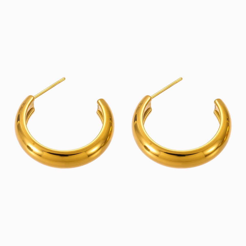 Gold earrings F1118