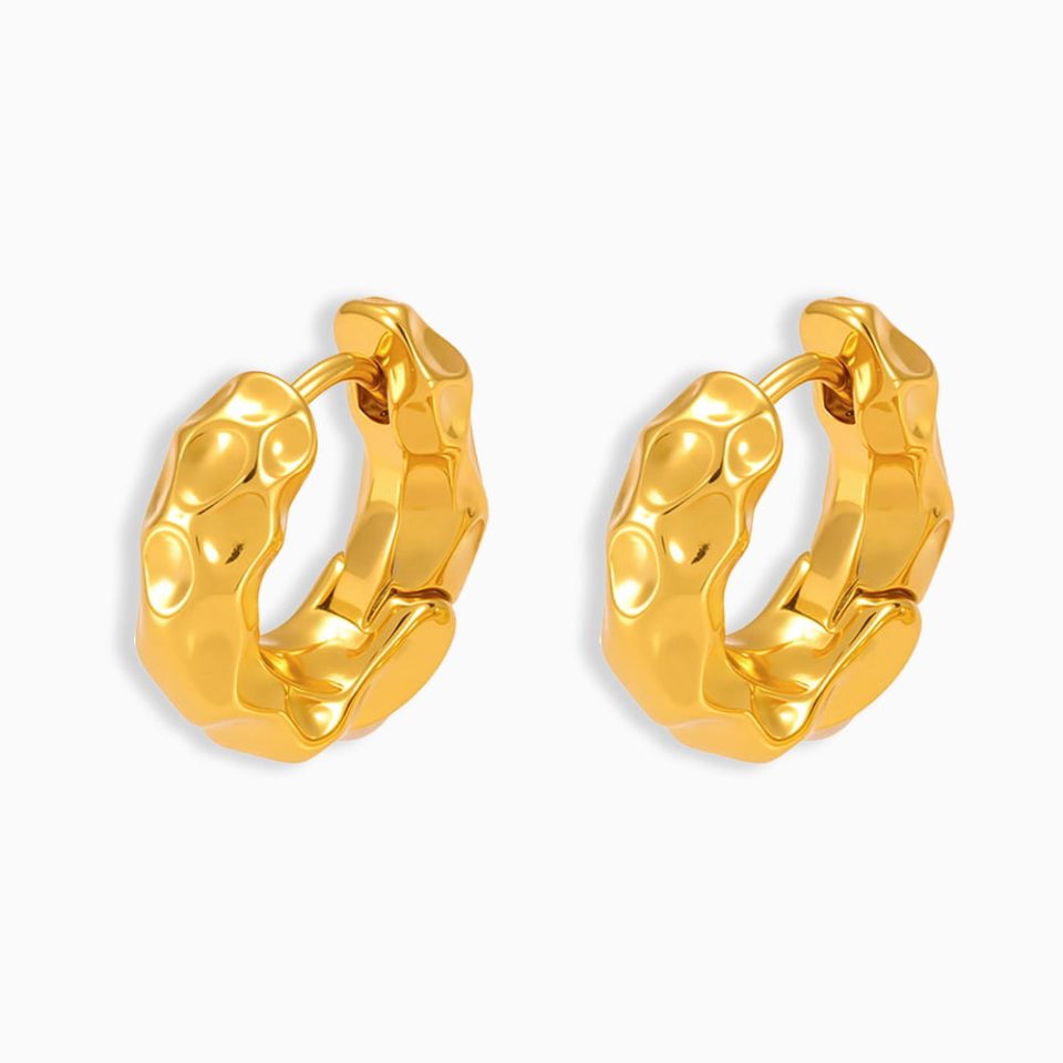 Gold earrings F325