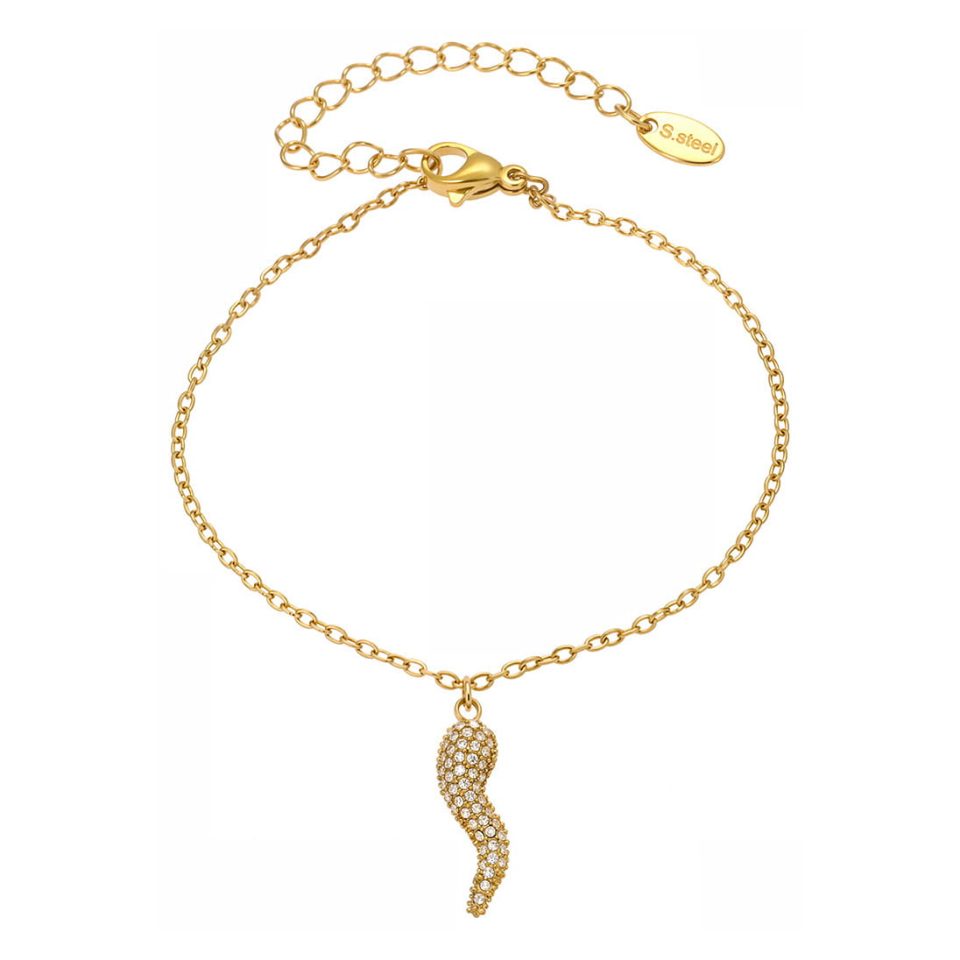 Gold zircon bracelet TXE343