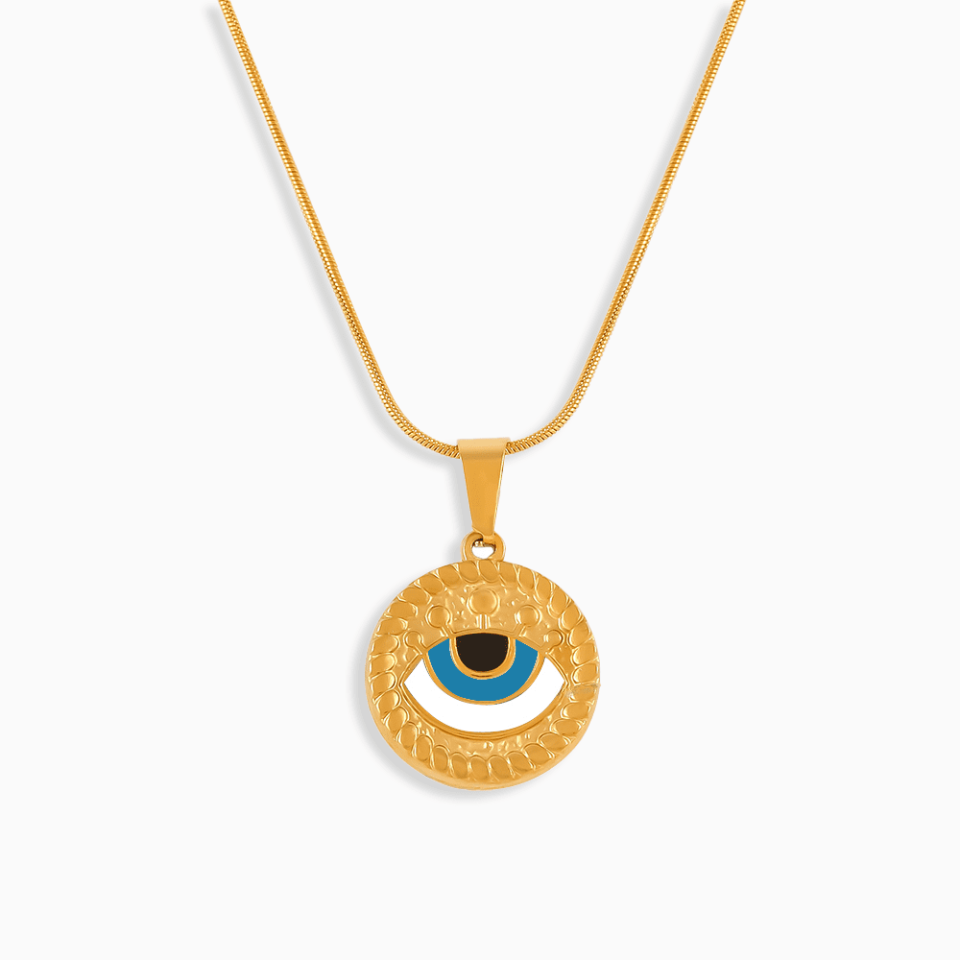 P1982-Gold Demon's Eye Necklace