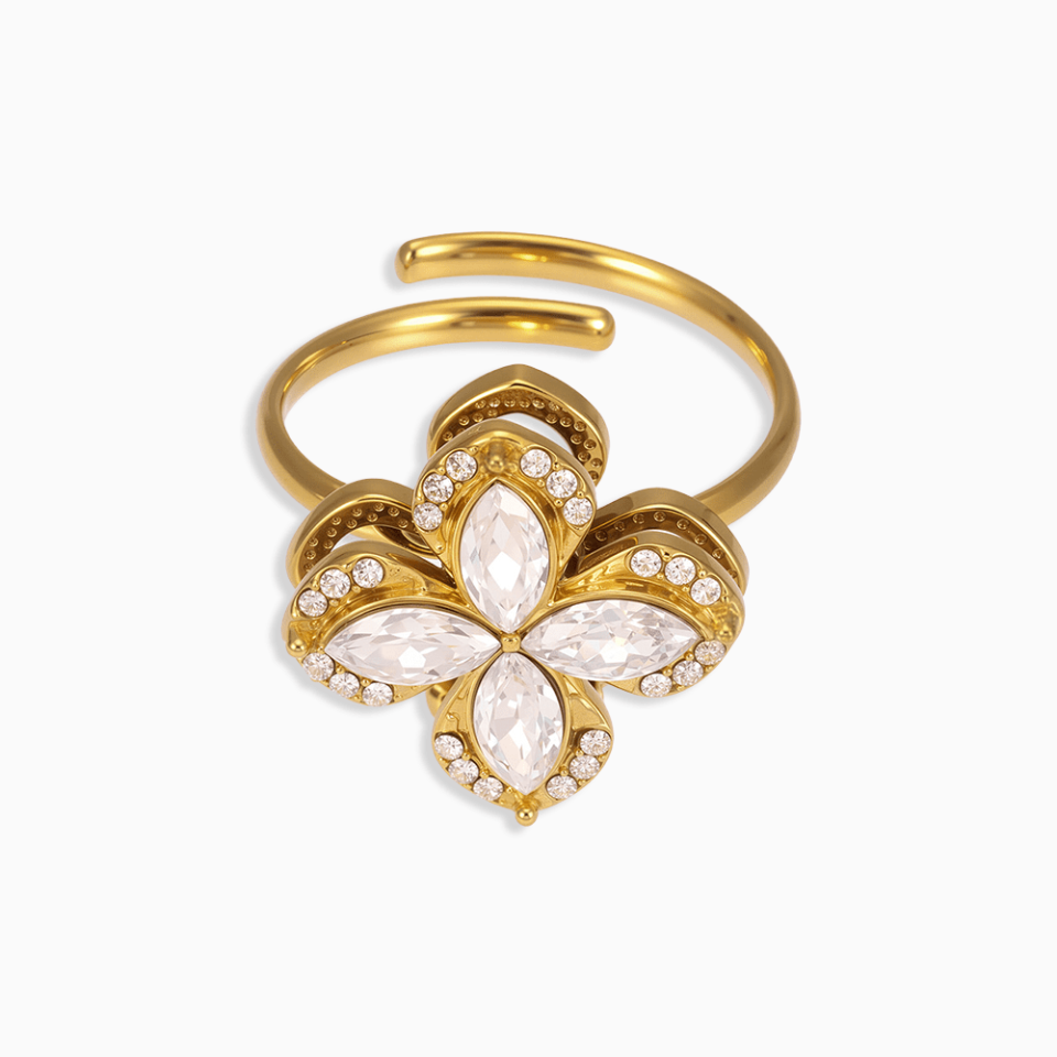 Main Picture For Super Shining Zirconia Rotating Jewelry Rings